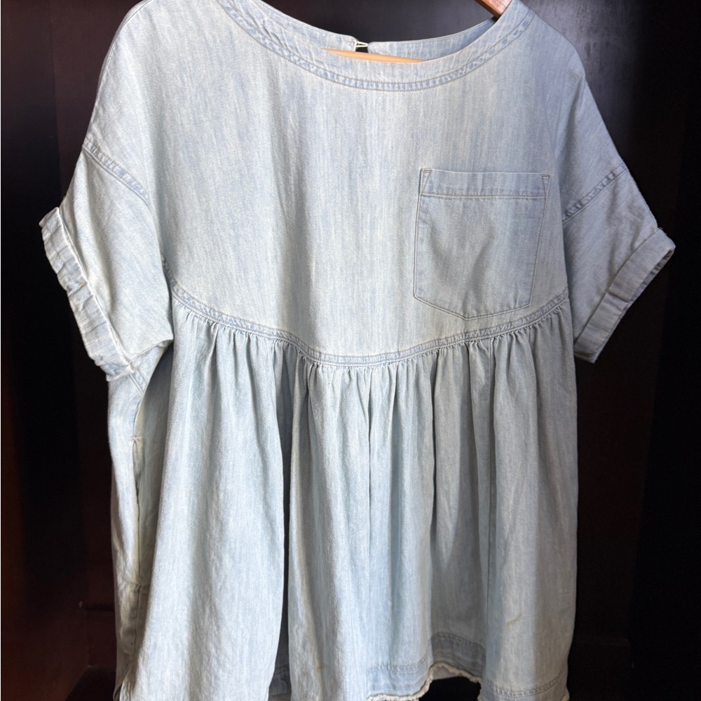 Light Blue Denim Top